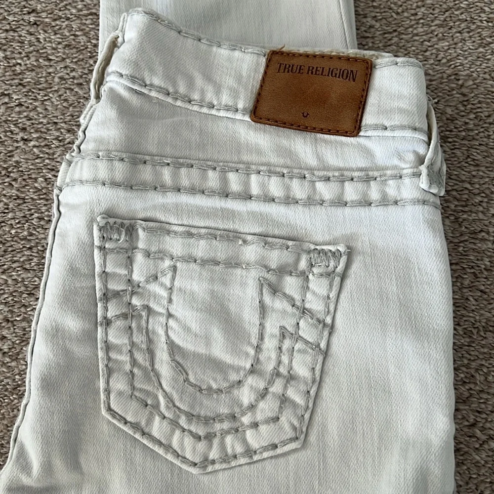 True Religion Halle Low Rise Super Skinny Jeans – Light Gray | Size 25 - Picture 10 of 13